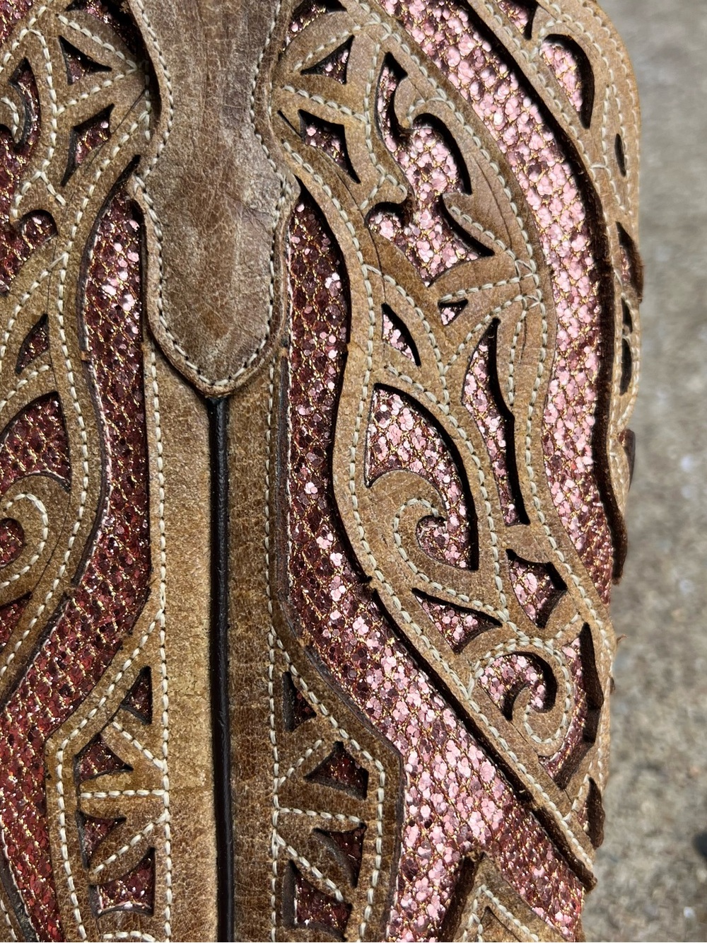 JB Dillon Glitter Cowgirl Boots Western Cowboy Coastal Women’s Size 5B - Picture 5 of 6